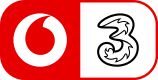 VodafoneThree logo