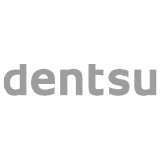Company logo for dentsu