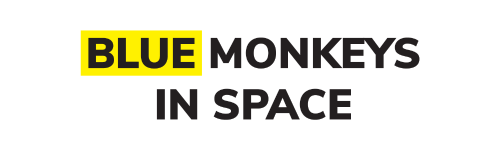 Blue Monkeys in Space logo