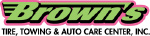 Brown's Tire, Towing & Auto Care Center, logo